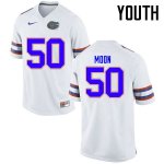 Youth Florida Gators #50 Jeremiah Moon NCAA Nike White Authentic Stitched College Football Jersey STZ2862DB